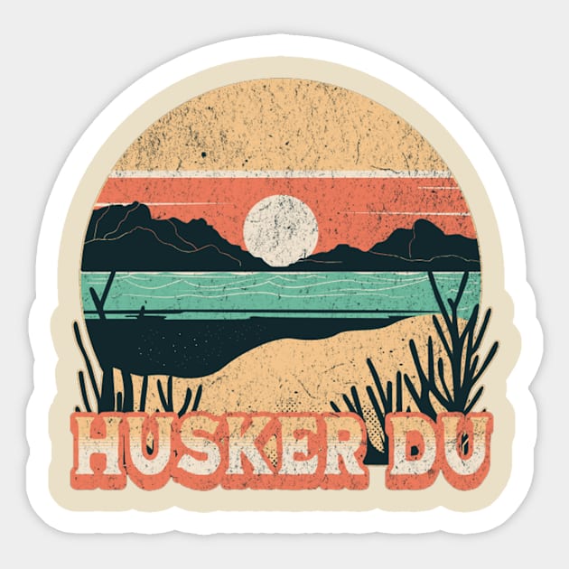 HUSKER PARADISE BAND Sticker by Elaia Loelya Art